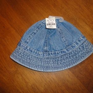 Children's Place 0-6 month denim hat new